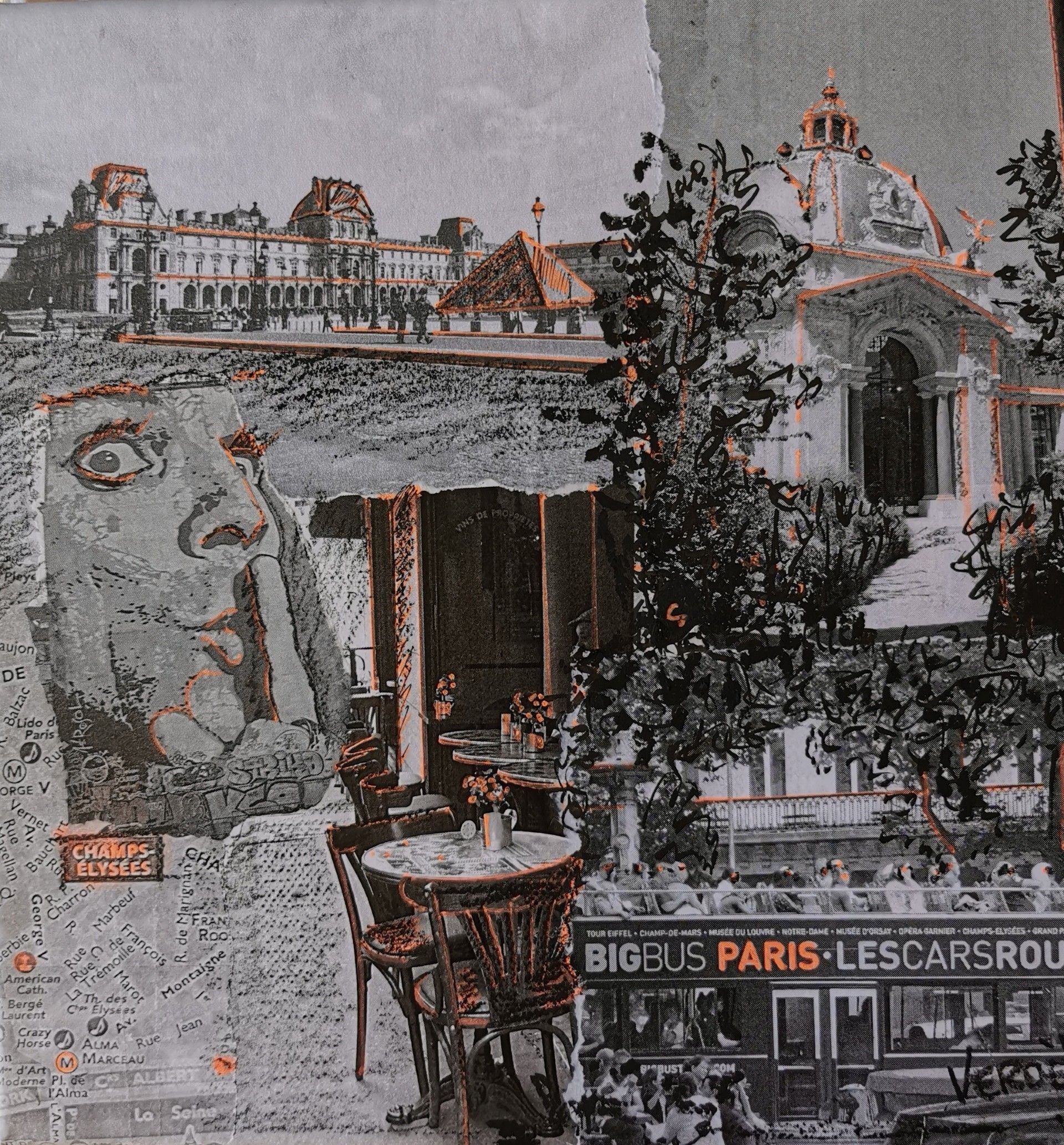 Tableau de VEROE a pour titre  URBAN DAYS style figuratif dim : VEROEprix:90