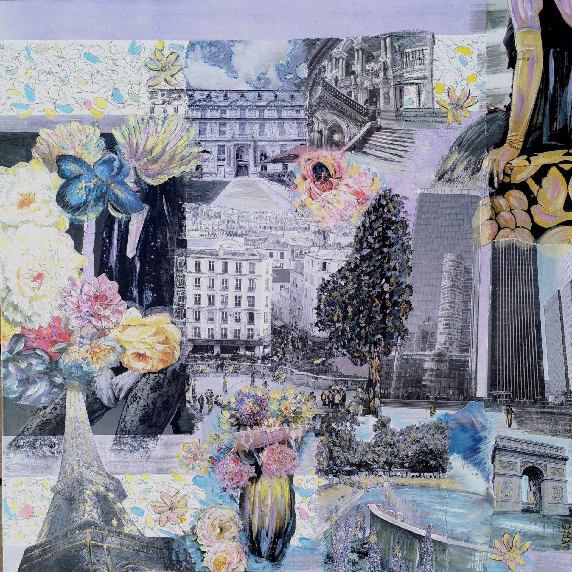 Tableau de VEROE a pour titre  FASHION WEEK style figuratif dim : VEROEprix:290