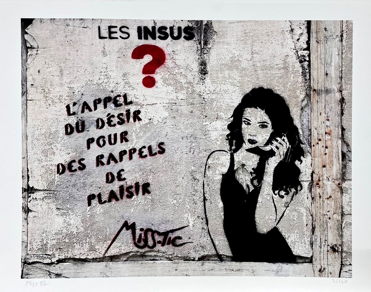 Editions d'art de MISS TIC a pour titre  LES INSUS - L'APPEL DY DESIR ... style figuratif dim : MISS TICprix:1200