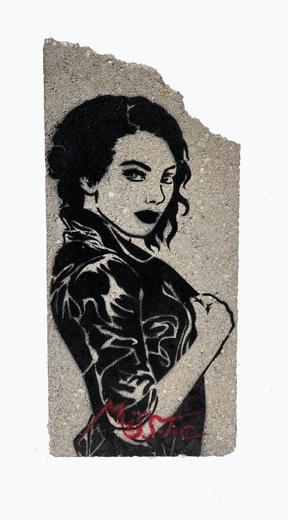 Sculpture de MISS TIC a pour titre  LA SEDUCTION EST UNE ARME QUI NE TUE PAS style street pop art dim : MISS TICprix: