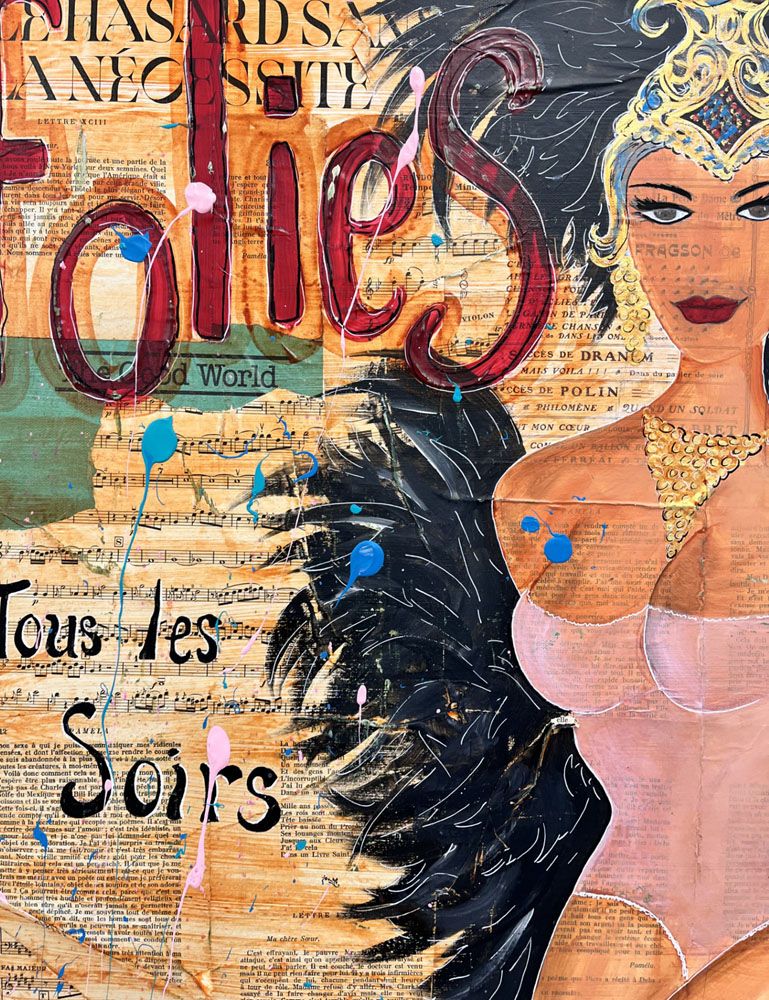Tableau de CACOU a pour titre  FOLIES BERGERES style graphique dim : CACOUprix:550
