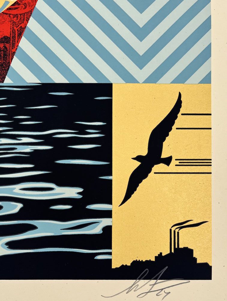 Editions d'art de OBEY : SHEPARD FAIREY  a pour titre  Environmental Justice style street pop art, graphique dim : OBEY : SHEPARD FAIREY prix:350