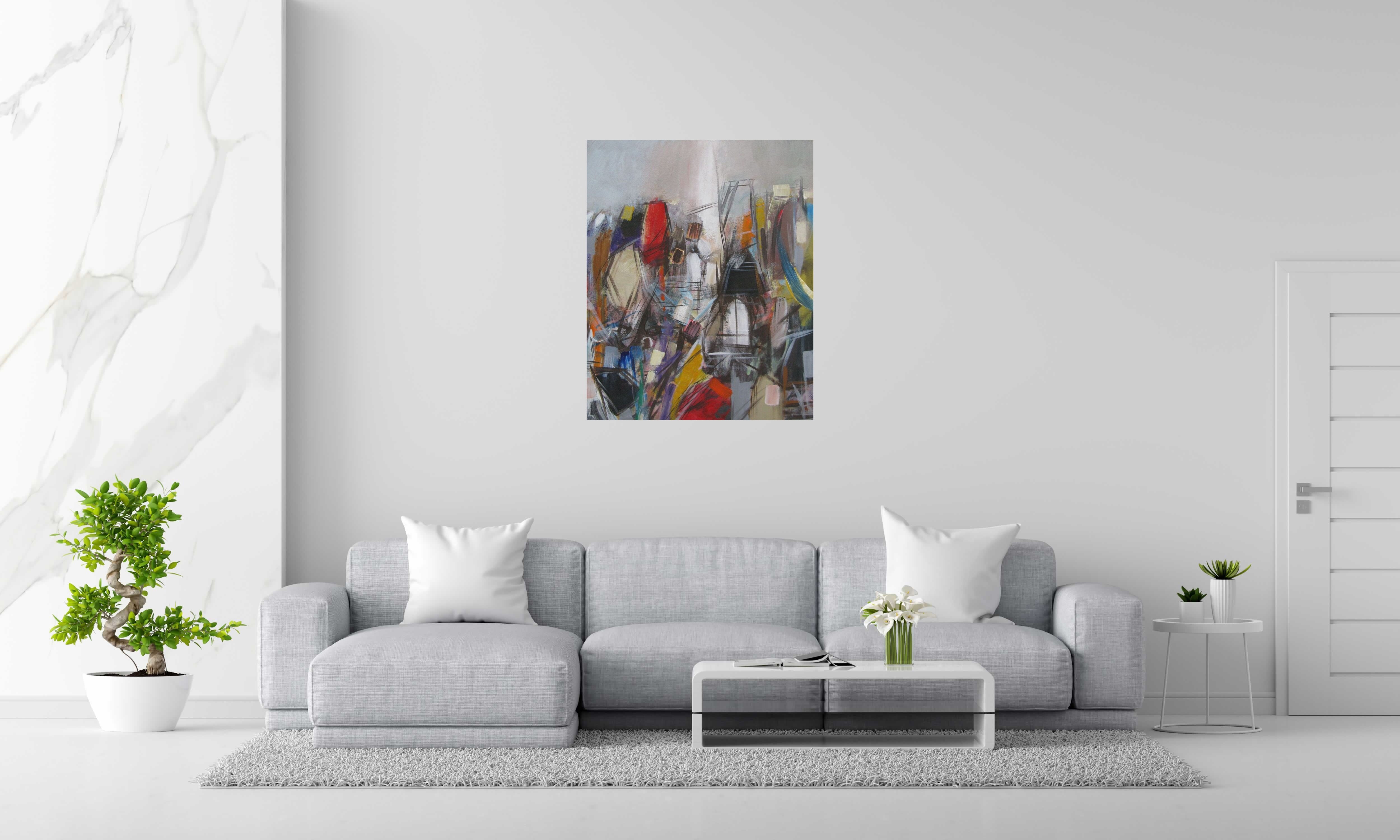 Toile CANICULE 12 de IVAN TZONEV dans un intérieur – 100 × 81 cm