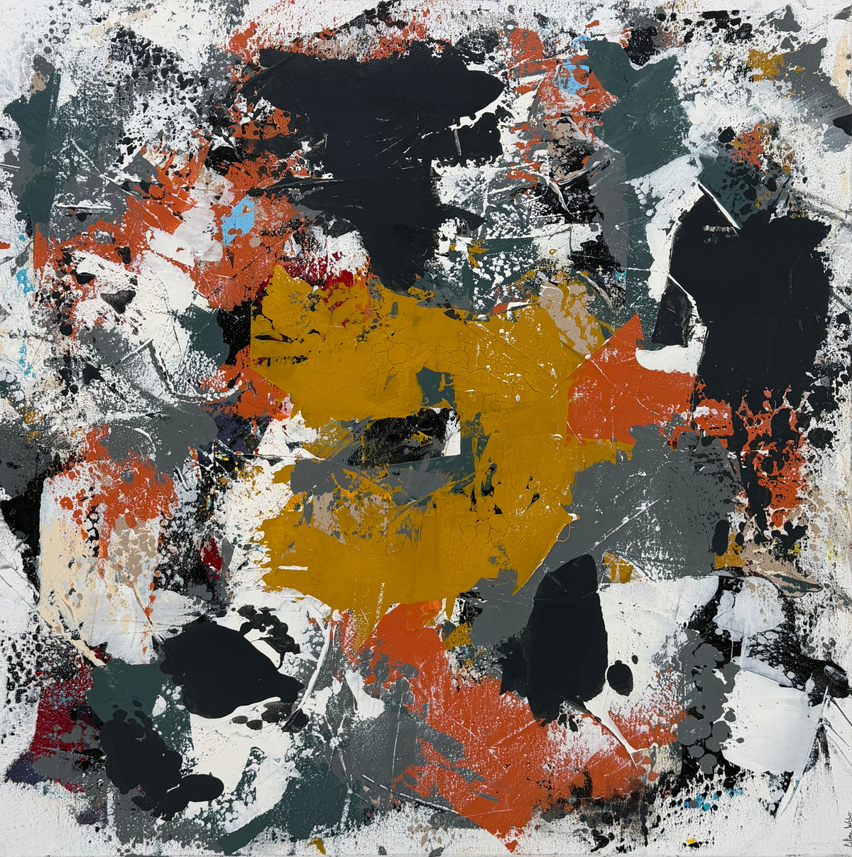Toile acrylique sur chassis de Céline Weber, FALL, 100 x 100 cm, grand format