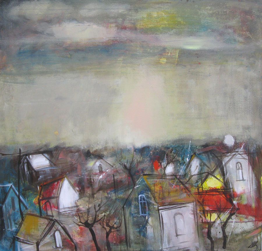 Toile figurative grand format HORIZON A – IVAN TZONEV – 100 × 100 cm