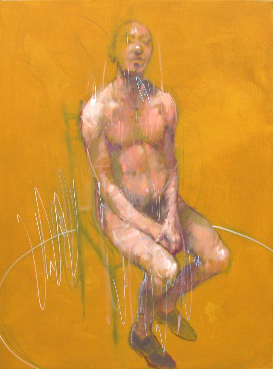 Toile figurative grand format IDENTITY 3 – OLIVIER MASSEBEUF – 116 × 81 cm