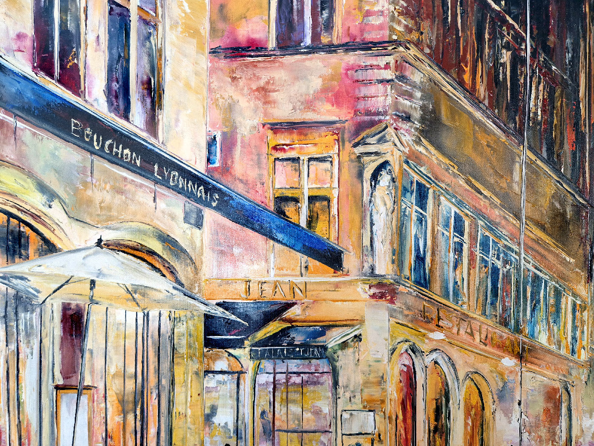 Toile Rue St Jean, Lyon de PHIL dans un intérieur – 81 × 100 cm