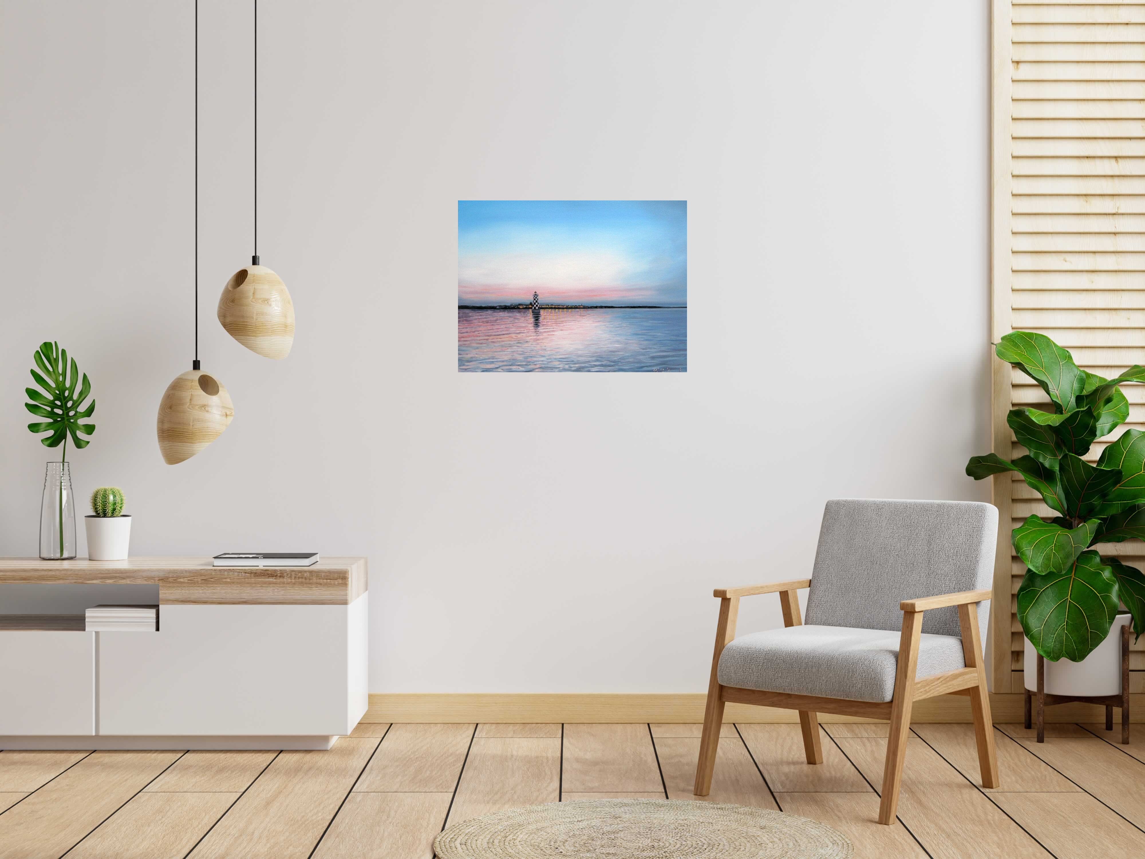 Toile PHARE DE LOCTUDY II de ELISE BARAT dans un intérieur – 60 × 80 cm