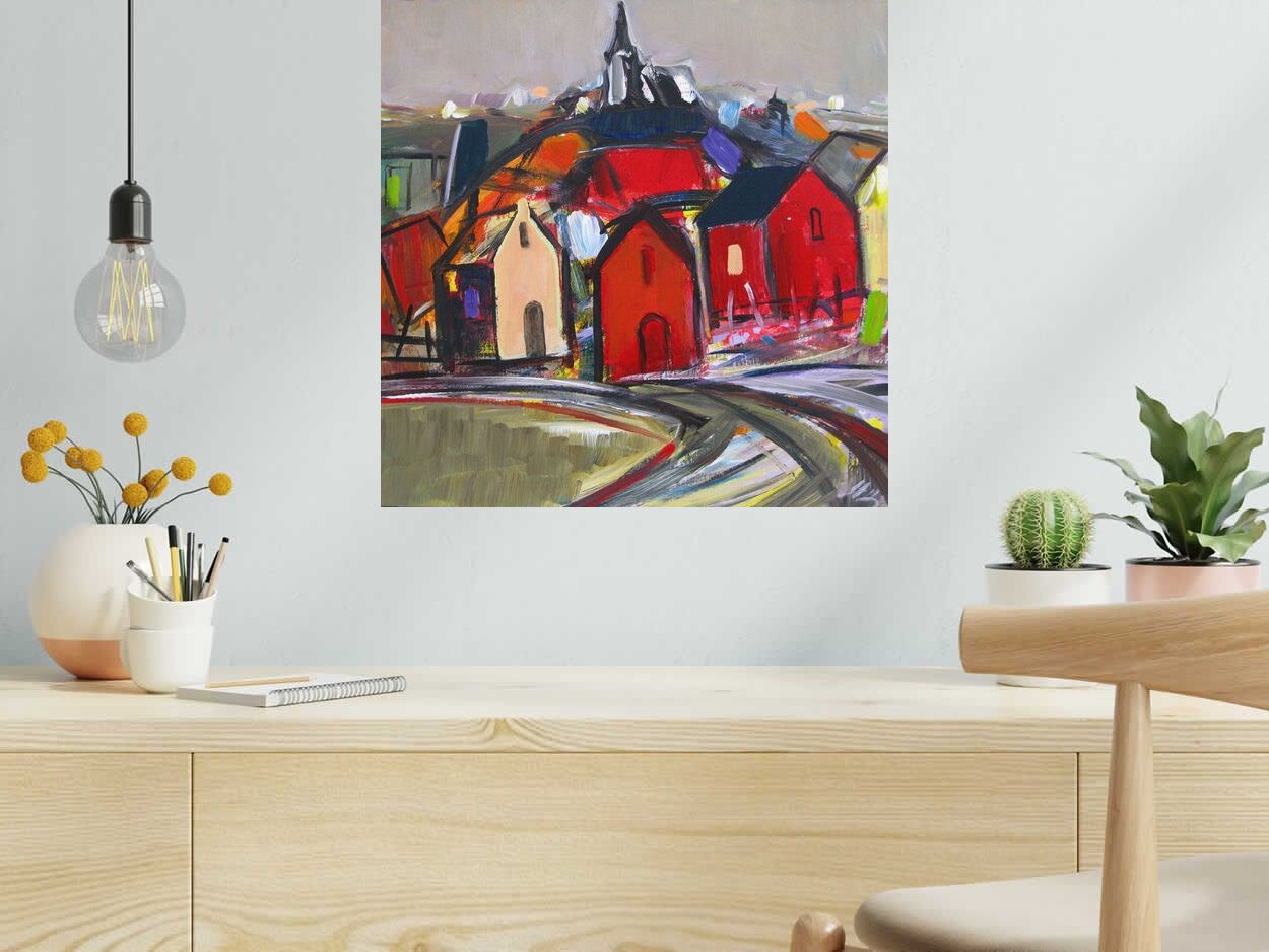 Toile SELO - MOIRANS de IVAN TZONEV dans un intérieur – 50 × 50 cm