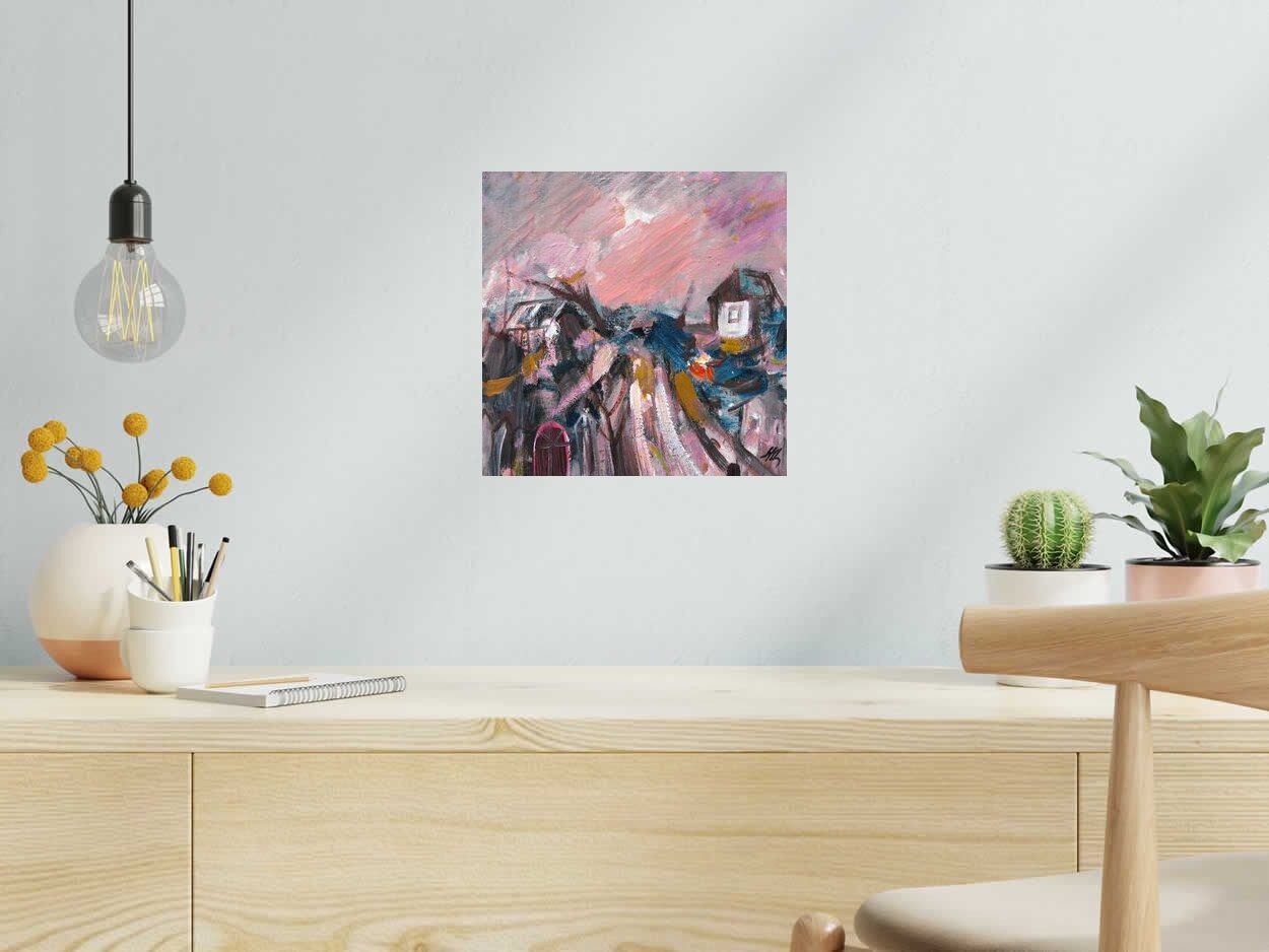 Toile SELO-1 de IVAN TZONEV dans un intérieur – 30 × 30 cm