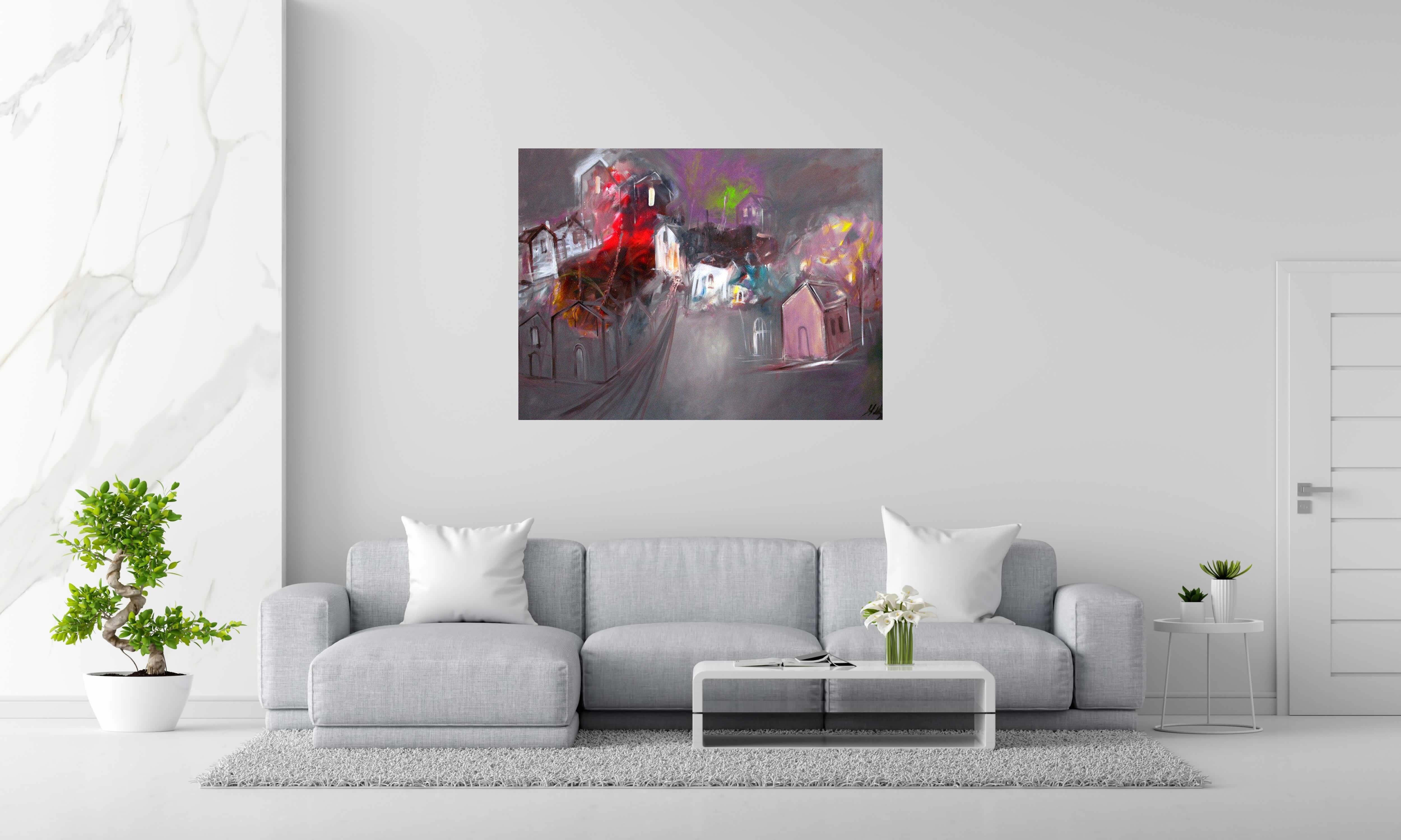 Toile SELO de IVAN TZONEV dans un intérieur – 97 × 130 cm