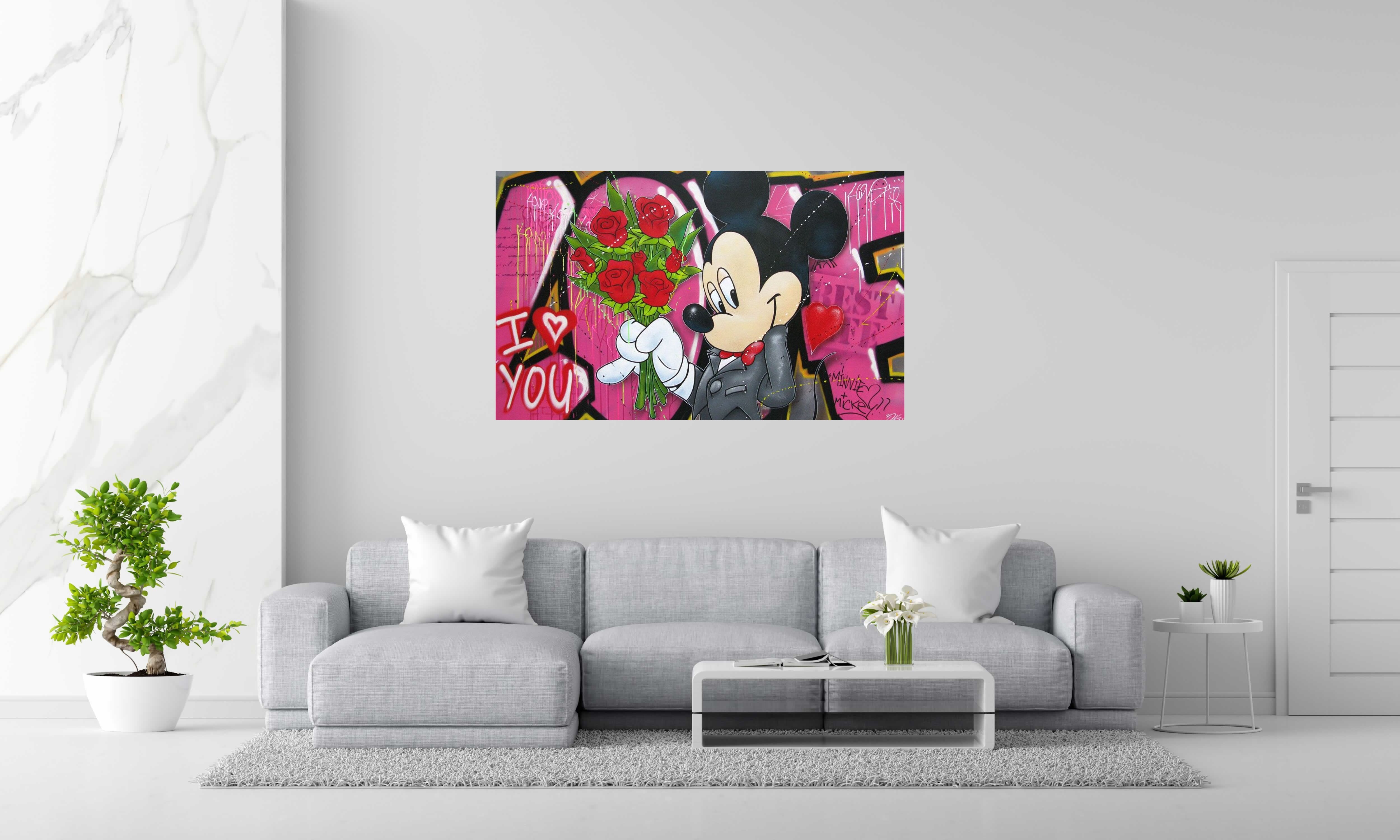 Toile VALENTINE'S DAY de JUG dans un intérieur – 89 × 146 cm