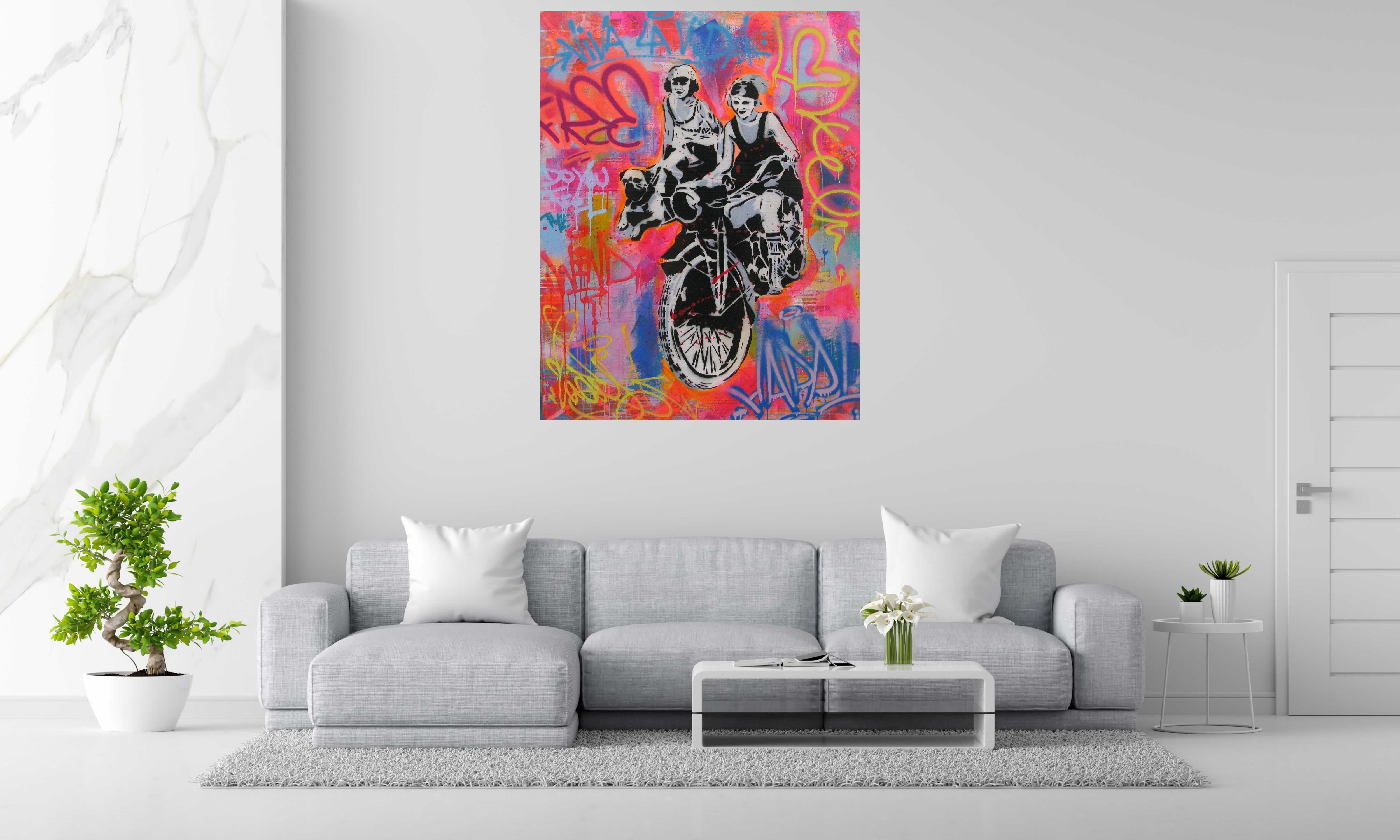 Toile Viva La Vida de SARA CHELOU dans un intérieur – 114 × 146 cm