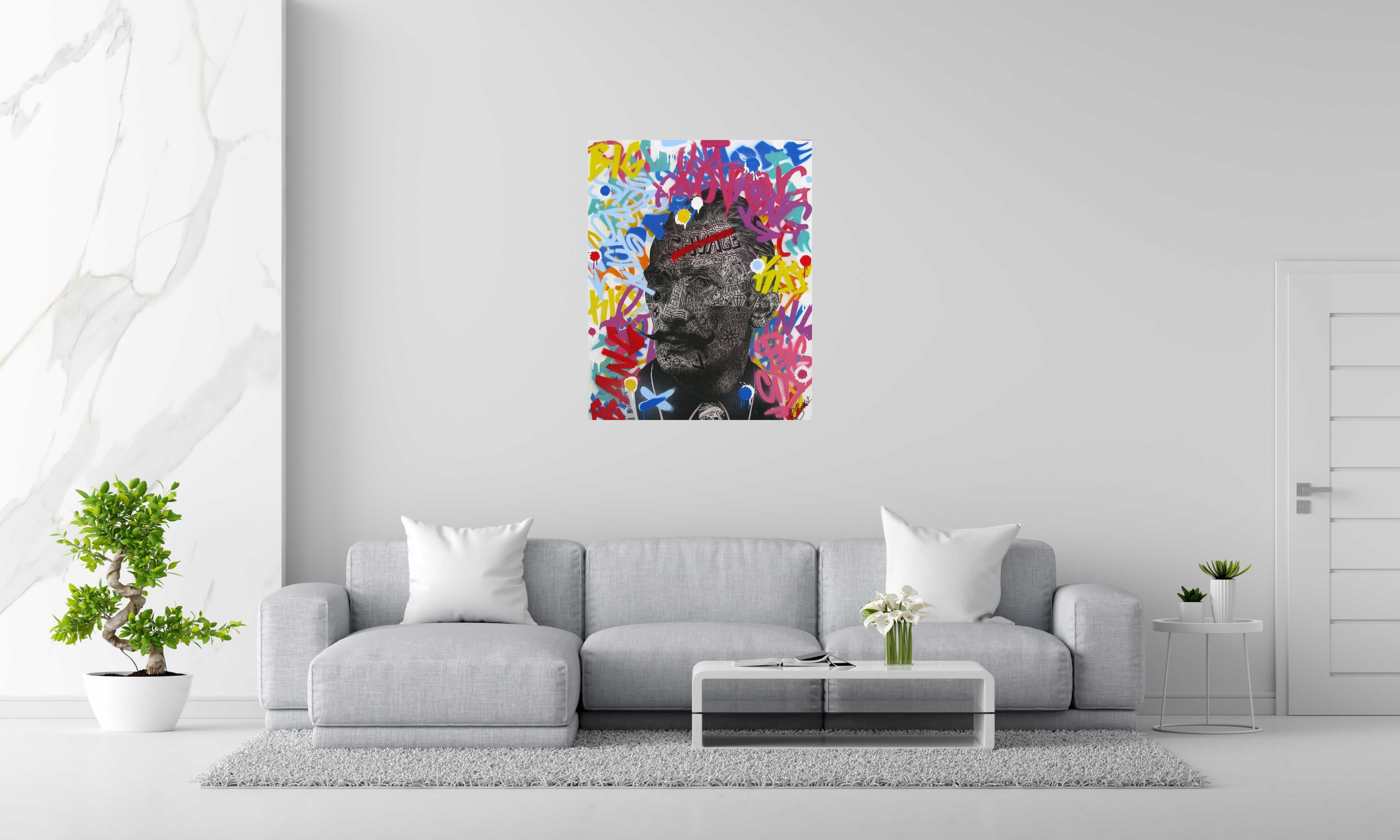 Toile VAN GOGH & DALI de RS ARTIST dans un intérieur – 100 × 80 cm
