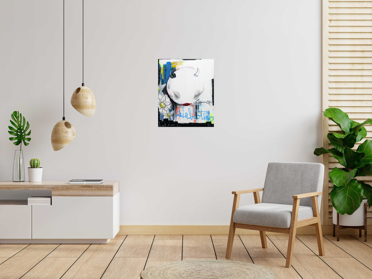 Toile DIABLOTINO de WALTER dans un intérieur – 73 × 60 cm