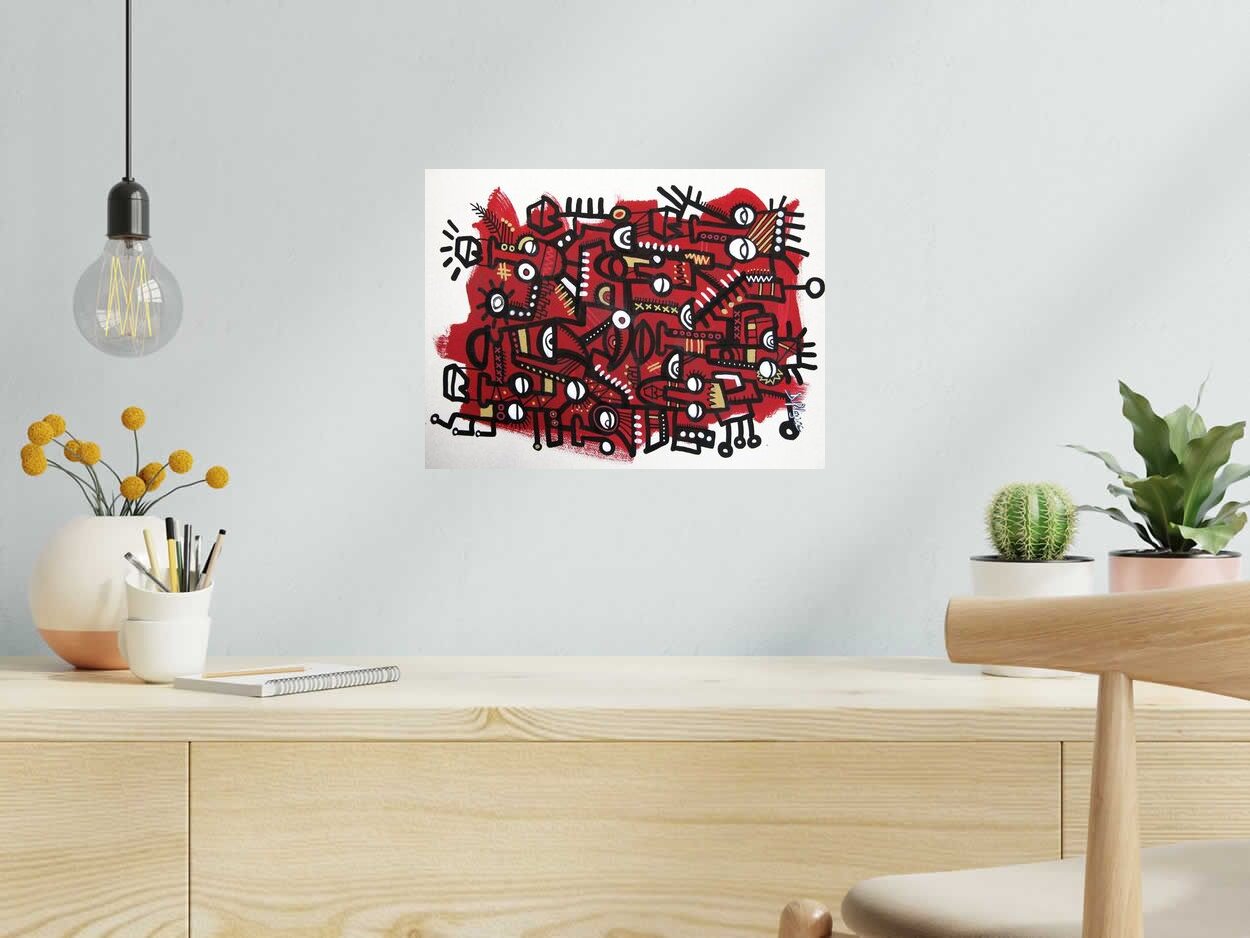 Toile Dazed 2 de Daniel De POLIGNAC dans un intérieur – 30 × 40 cm