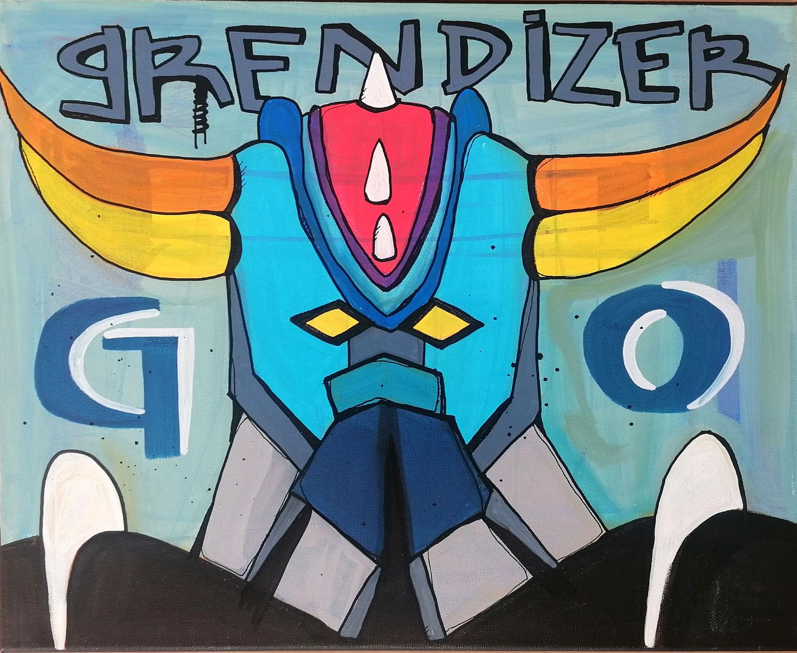 Toile graphique petit format GRENDIZER – TAREK – 46 × 38 cm
