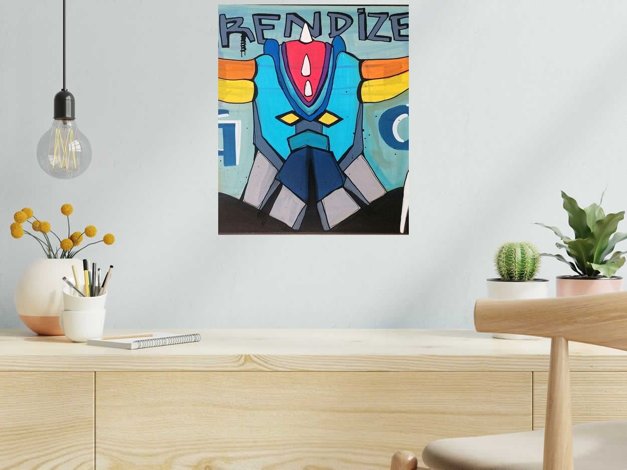 Toile GRENDIZER de TAREK dans un intérieur – 46 × 38 cm