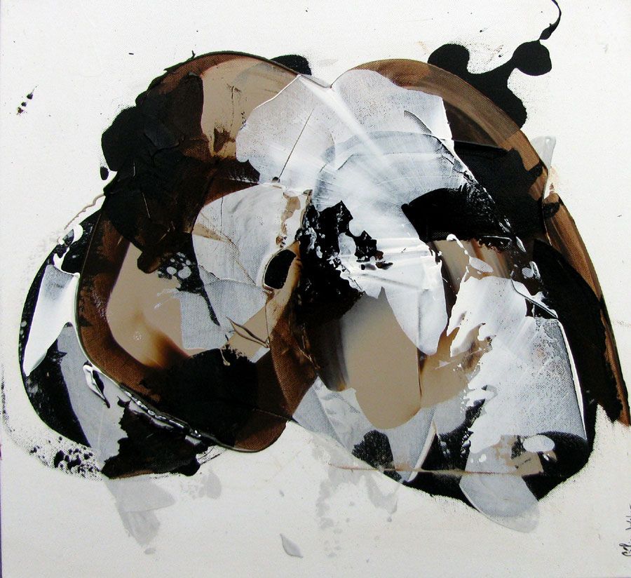 Toile moyen format CAPPUCCINO 1 – CELINE WEBER – 50 × 50 cm