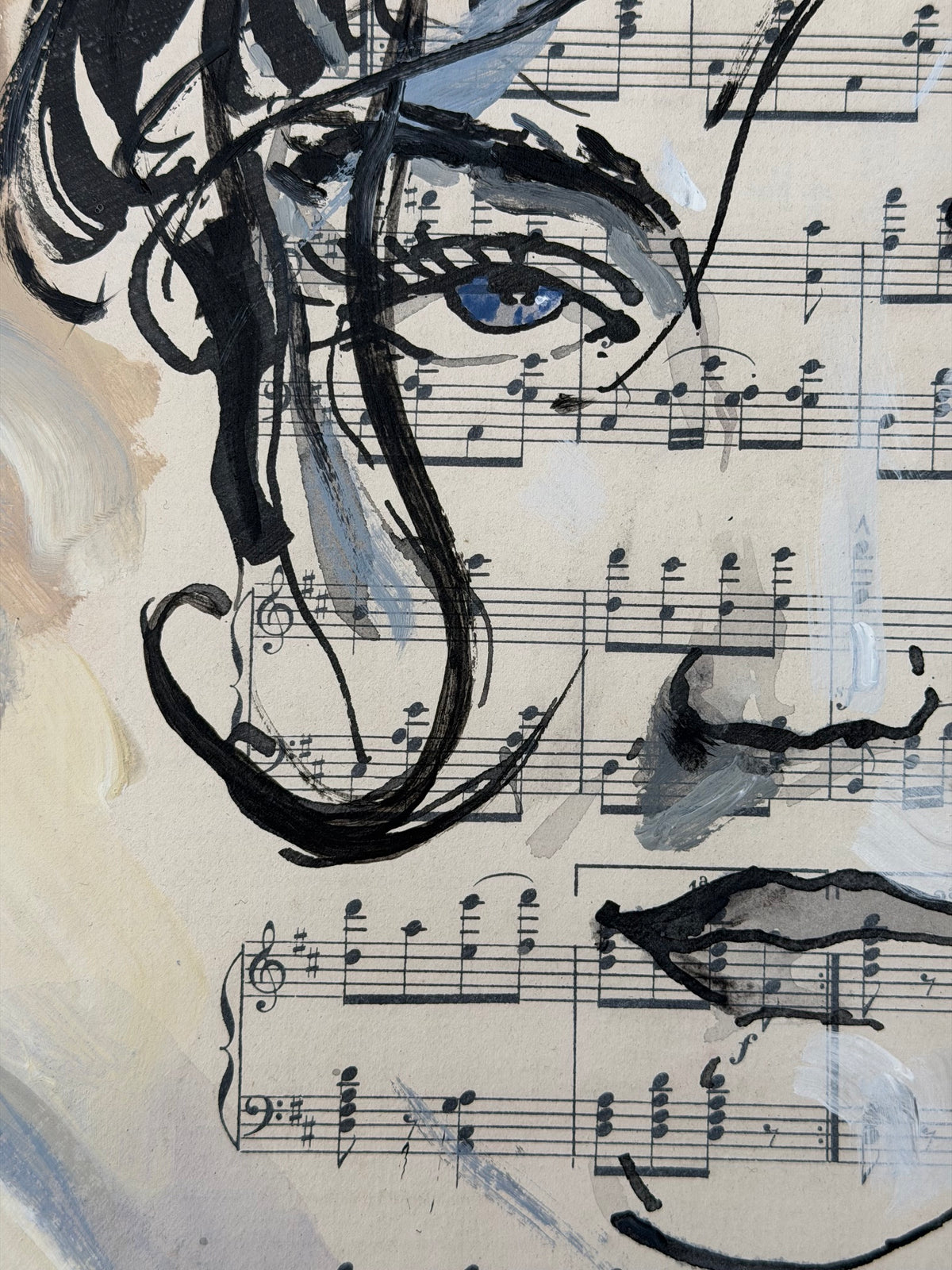 Toile La Miss de CYRIL REGUERRE dans un intérieur – 28 × 35 cm