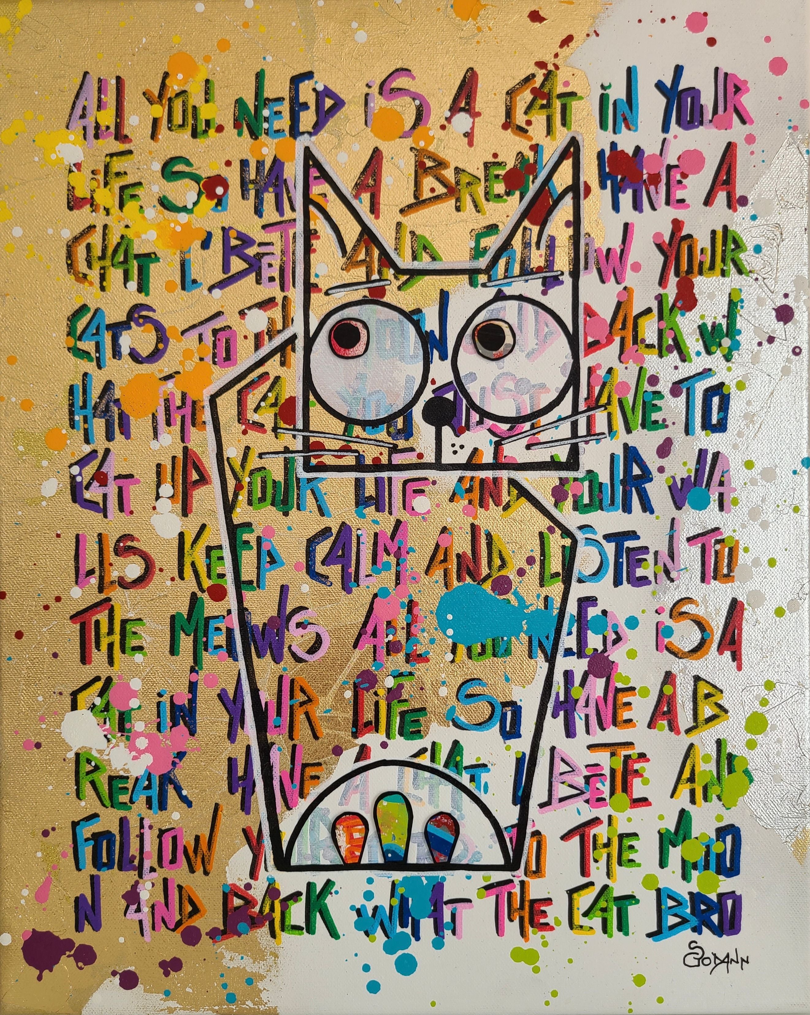 Toile street art petit format You'll never shine if you don't glow – Stephanie Godann – 30 × 30 cm