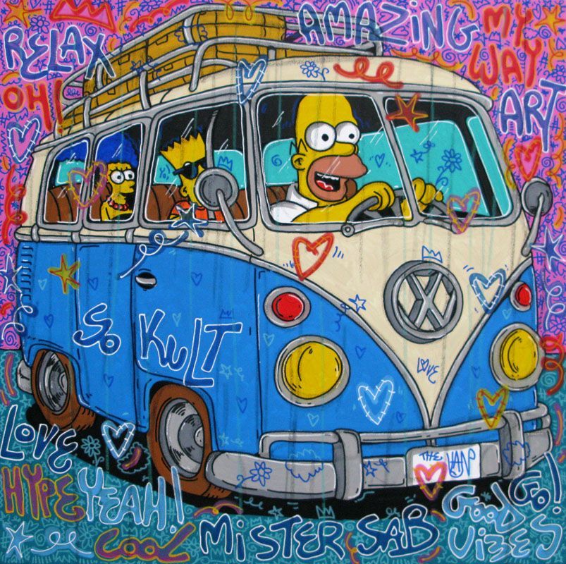 Tableau de RICO SAB a pour titre  Van's life style street pop art, street art dim : RICO SABprix:950