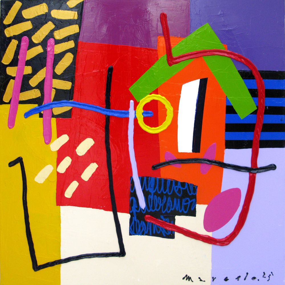 Tableau de MARCELLO CID SAINT JEAN a pour titre  Variacion 21 style abstrait dim : MARCELLO CID SAINT JEANprix:500