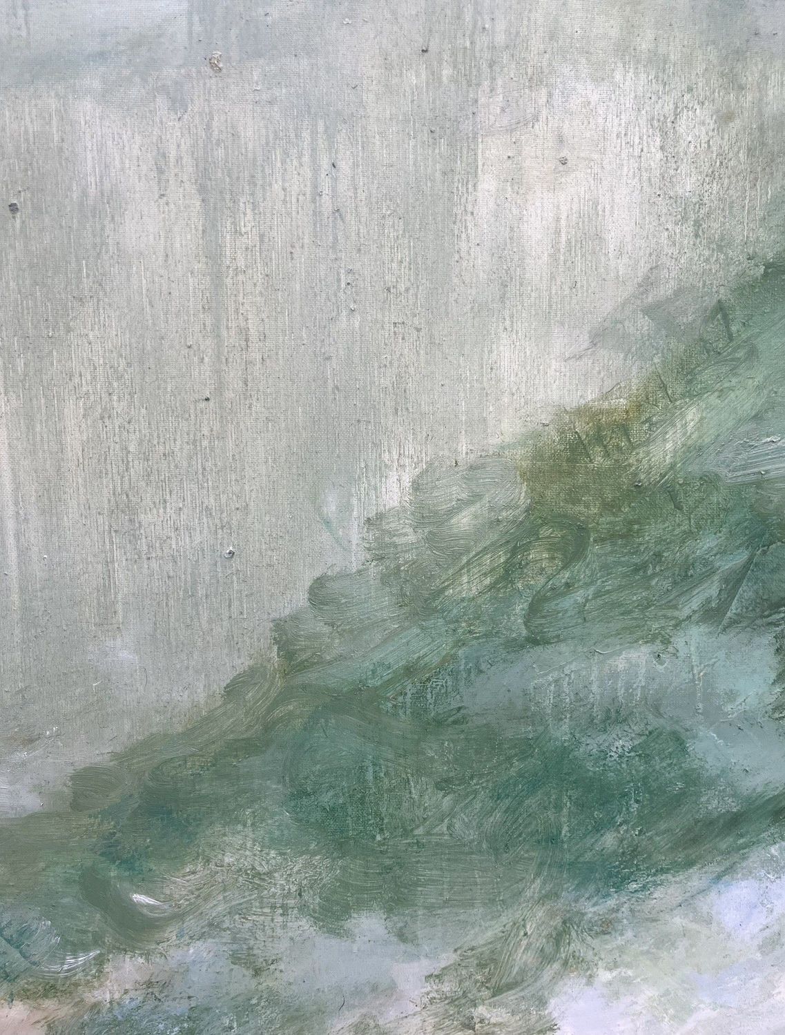 Tableau de PASCALE JACQUEMOND a pour titre  Verts style abstrait dim : PASCALE JACQUEMONDprix:850