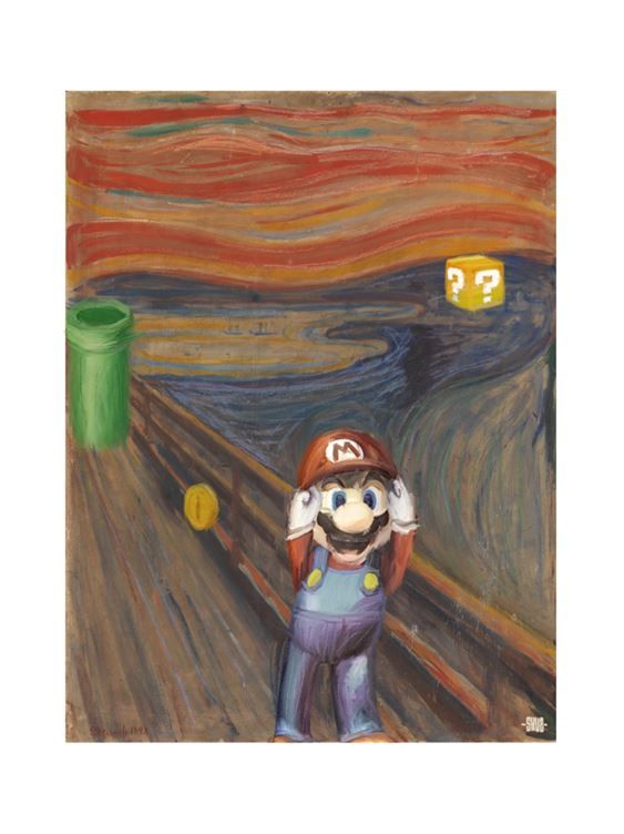 Editions d'art de SHUZ a pour titre  Le cri de Mario style figuratif dim : SHUZprix:40