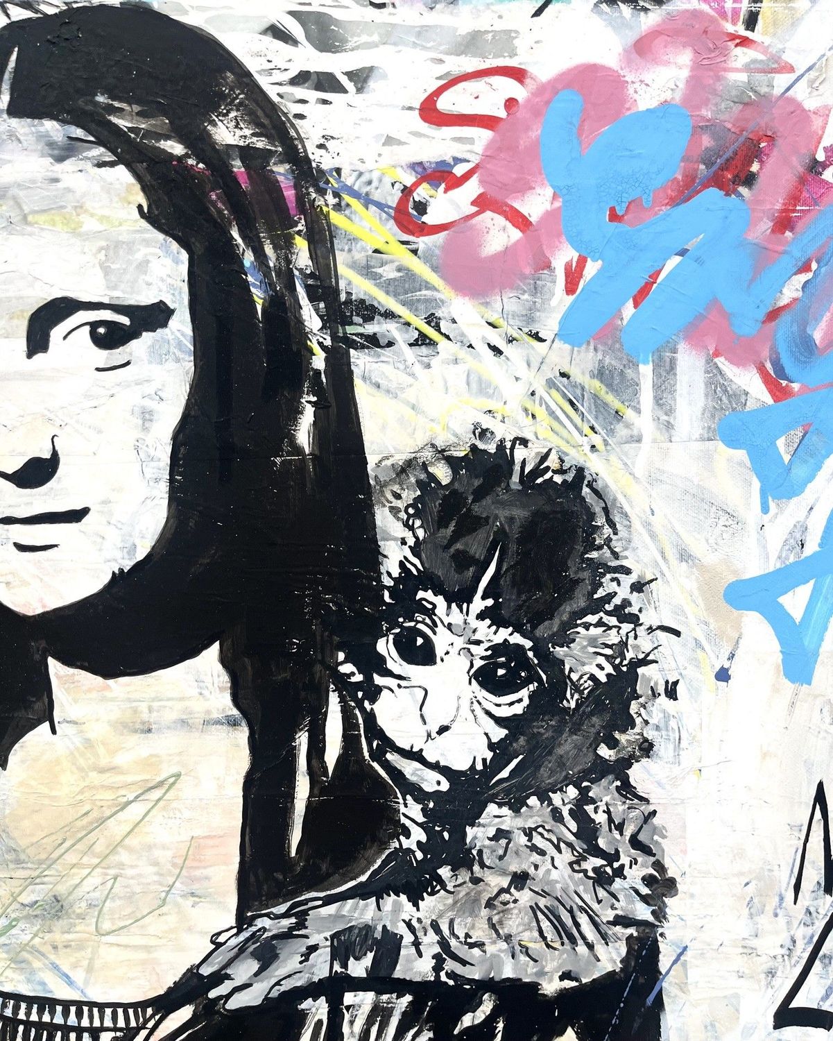 Tableau de PATRICIA GADISSEUR a pour titre  We need love style graffiti, street pop art dim : PATRICIA GADISSEURprix:750