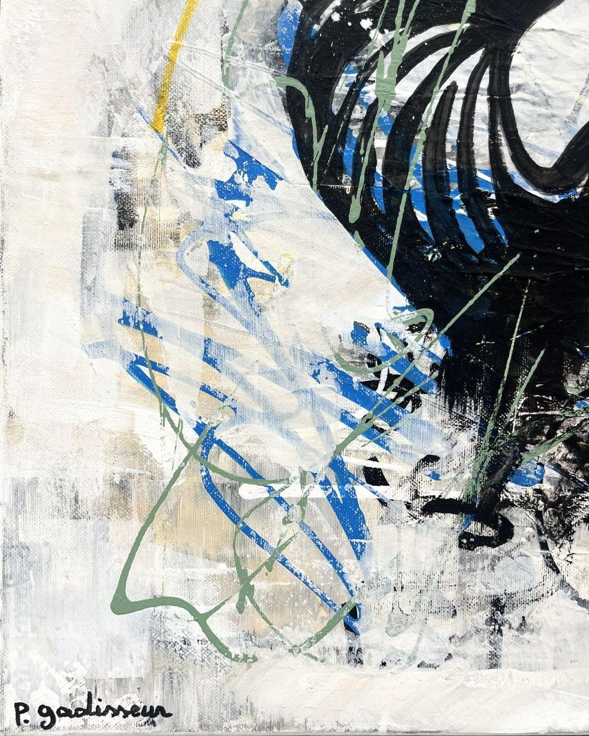 Tableau de PATRICIA GADISSEUR a pour titre  We need love style graffiti, street pop art dim : PATRICIA GADISSEURprix:750